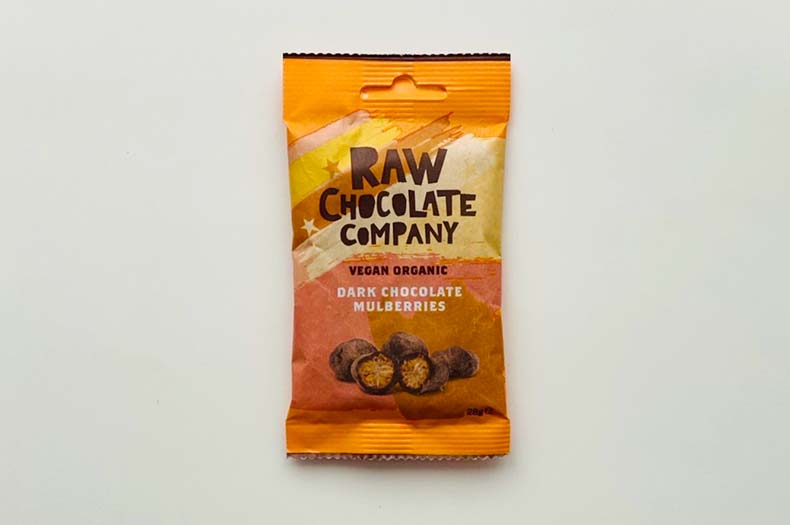 The Raw Chocolate Companyのヴィーガンチョコレートのパッケージ写真