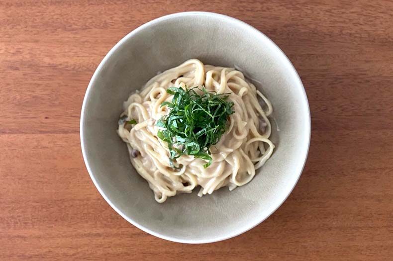 ほどよい軽さの和風きのこクリームパスタのタイトル画像